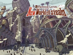 Image officielle du jeu Professor Layton and the New World of Steam. (Source de l&#039;image : Nintendo)