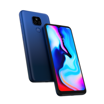 Le Motorola Moto E7 Plus en bleu marine. (Source de l'image : Motorola)