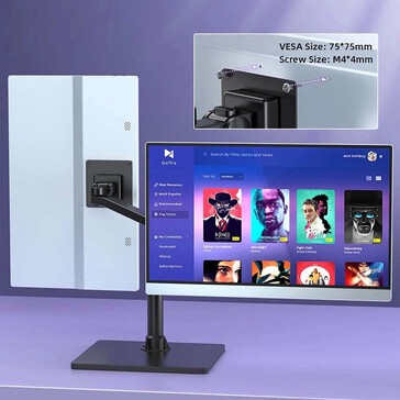 Le moniteur portable de 15 pouces est compatible avec les supports VESA