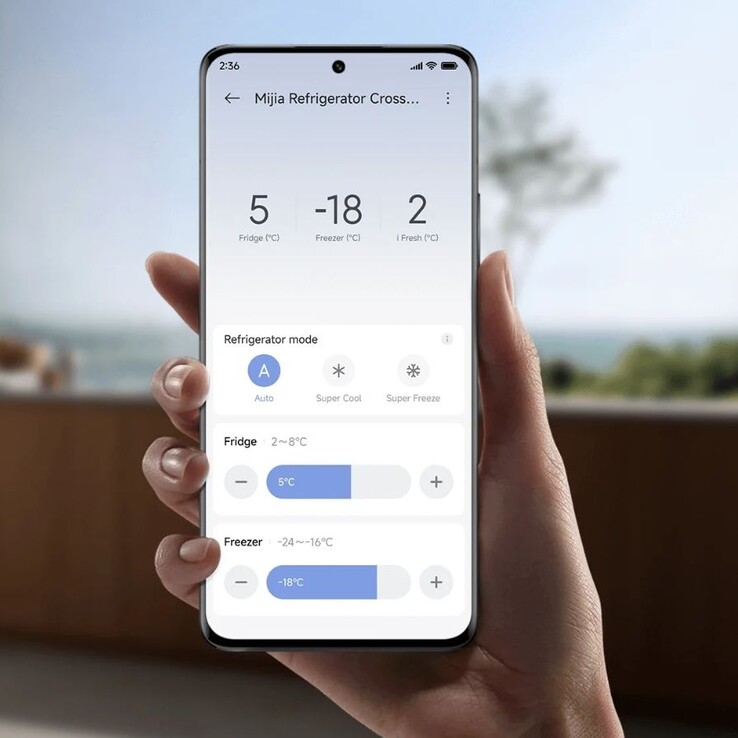 Le nouveau réfrigérateur Mijia Cross Door 502L de Xiaomi peut être contrôlé via l'application de la marque (photo). (Source de l'image : Xiaomi)