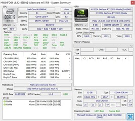 Alienware m15 R4 - HWiNFO