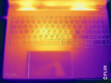 Températures de surface des essais sous contrainte (en haut)