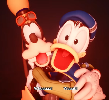 Donald et Goofy apparaissent à la fin de la bande-annonce.