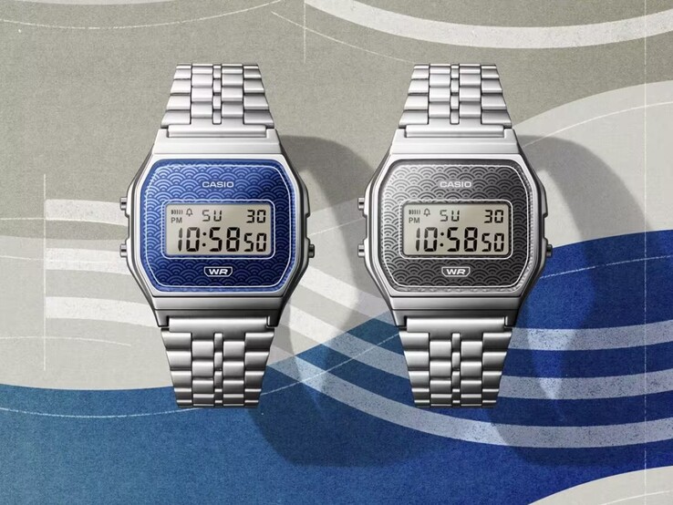 Les montres Casio A159WEVJ-2 (à gauche) et A159WEVJ-7 (à droite)