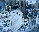 Une image représentant un paysage enneigé dans Thronebreaker : The Witcher Tales.