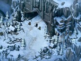 Une image représentant un paysage enneigé dans Thronebreaker : The Witcher Tales.