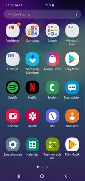 Samsung Galaxy S10 5G - Volet des applis par défaut.