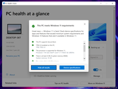La nouvelle application PC Health Check est plus détaillée que la version originale. (Image source : NotebookCheck) 