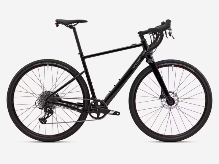Le vélo électrique Van Rysel E-GRVL AF HD en noir. (Source de l'image : Decathlon)