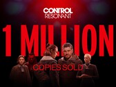 Une bannière annonçant que Control Resonant s’est vendu à 1 million d’exemplaires
