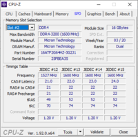 HP Envy 17t - CPU-Z : SPD.