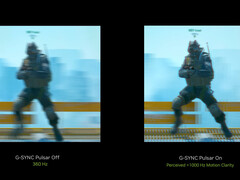 Comparaison officielle Nvidia G-Sync Pulsar (Image Source : Nvidia)