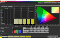 Balayages de saturation CalMAN (P3)