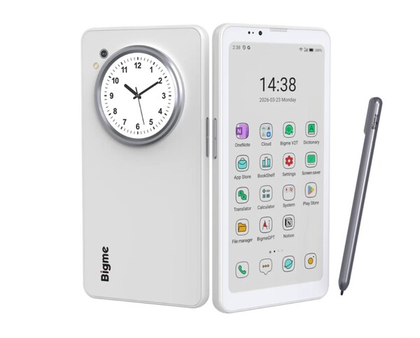 Le Bigme HiBreak dual dispose de deux écrans et d'un stylet.