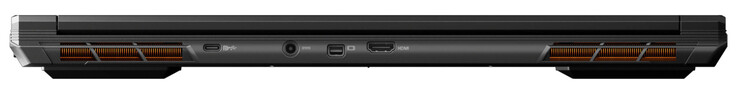 Arrière : USB 3.2 Gen 2 (USB-C ; DisplayPort), connexion d'alimentation, Mini DisplayPort 1.4a, HDMI 1.4
