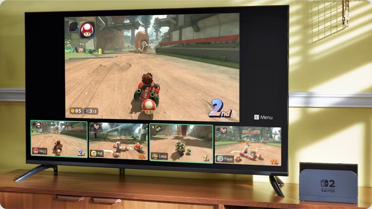 Utilisation de la mémoire de la Nintendo Switch 2 GameChat (Image source : Nintendo of America)