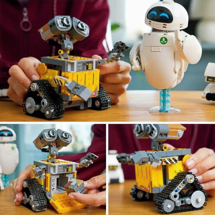 Une image montrant WALL-E et EVE en LEGO. (Source de l'image : Magazineluiza)