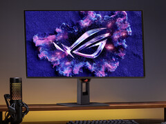 Le nouveau moniteur de jeu 27 pouces d'Asus est doté d'un panneau QD-OLED Gen 3 avec une luminosité maximale de 400 nits en mode HDR. (Source de l'image : Asus)