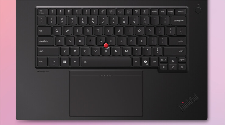 Lenovo équipe également le ThinkPad P1 Gen 9 d’un pavé tactile haptique mesurant 85 x 135 mm.
