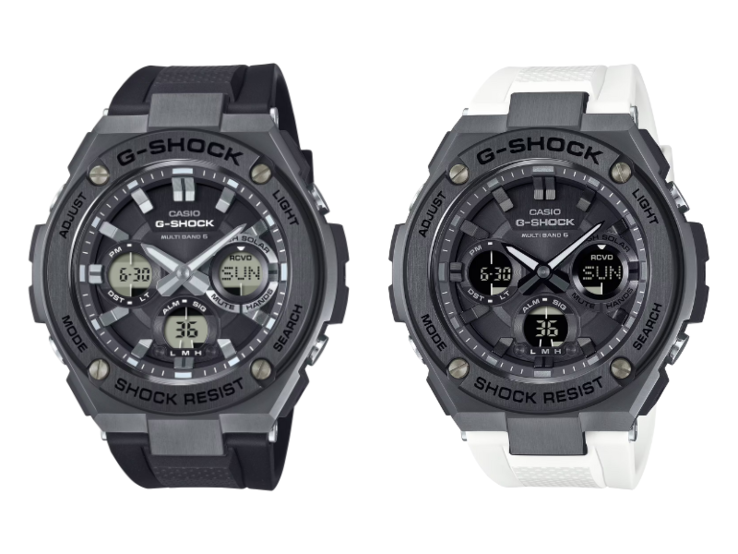De gauche à droite : le GST-W110MS-1A et le GST-W110MS-7A. (Source de l'image : Casio)