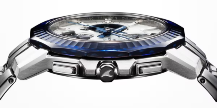 La montre Casio Oceanus Manta OCWS6000PB7A est relativement fine. (Source de l'image : Casio)
