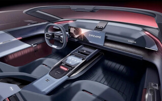 Intérieur minimaliste et futuriste de l'EV de Dreame (Source de l'image : Dreame)