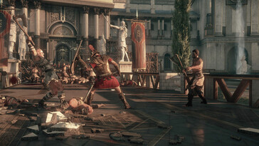 Une image illustrant une scène de combat dans « Ryse : Son of Rome ».