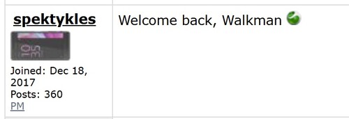 Commentaire sur le Walkman dans le fil de discussion sur la rumeur Sony Xperia. (Source de l'image : Esato)