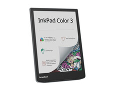 Le PocketBook InkPad Color mesure 134 x 189,5 x 7,95 mm et pèse 267 g. (Image source : PocketBook)