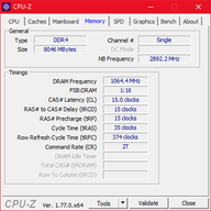 CPU-Z : mémoire.