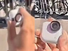 Le prétendu Insta360 Go 4S utilisé en public. (Source de l&#039;image : via Igor Bogdanov)