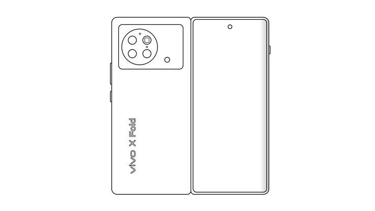 Le "Vivo X Fold" pourrait ressembler à ça vu de dos. (Source : Digital Chat Station via Weibo)