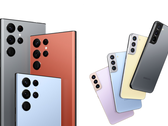 Les modèles Galaxy S22, Galaxy S22+ et Galaxy S22 Ultra dans leurs couleurs exclusives en ligne. (Image source : Samsung)