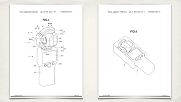 Figures de brevets détaillant le mouvement de stabilisation à 3 axes et la nouvelle séquence de rangement auto-pliant de protection.
