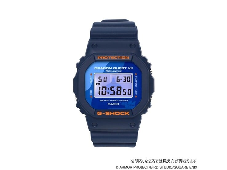 La montre Casio G-Shock x Dragon Quest VII Reimagined DW-5600X. (Source de l'image : Square Enix)
