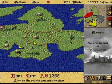 Sur la photo : une capture d'écran du jeu « Lords of the Realm II ».
