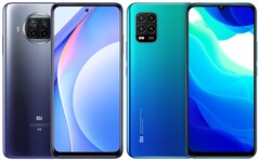 Le Xiaomi Mi 10T Lite (L) et le Mi 10 Lite (R) sont tous deux des centrales électriques abordables. (Source de l'image : Xiaomi - édité)