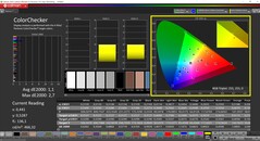 CalMAN ColorChecker calibré (espace colorimétrique cible : P3)