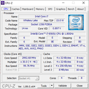 Dell Inspiron 7390 2-en-1 Black Edition - CPU-Z : CPU.