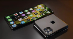 Si Apple commercialise un iPhone pliable, il pourrait ressembler à ce concept de rendu. (Image : iOS Beta News)