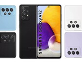 Le Galaxy A72 sera disponible en quatre couleurs lors de son lancement. (Source de l'image : WinFuture)