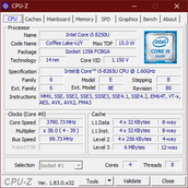 ThinkPad T490 - CPU-Z.