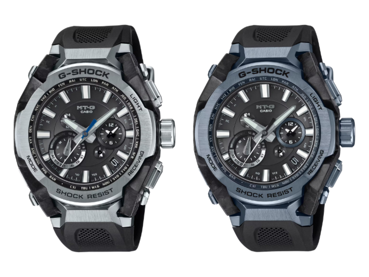 Les montres Casio MTG-B4000-1A (à gauche) et MTG-B4000-1A2 (à droite). (Source de l'image : Casio)
