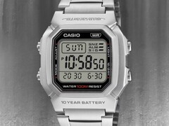 La montre Casio W-800HD-1AV (photo) est dotée d'un bracelet en acier inoxydable. (Source de l'image : Casio, édité)