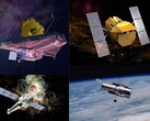 Les télescopes spatiaux JWST, Hubble, Chandra et Swift (Source de l'image : NASA ; édité)