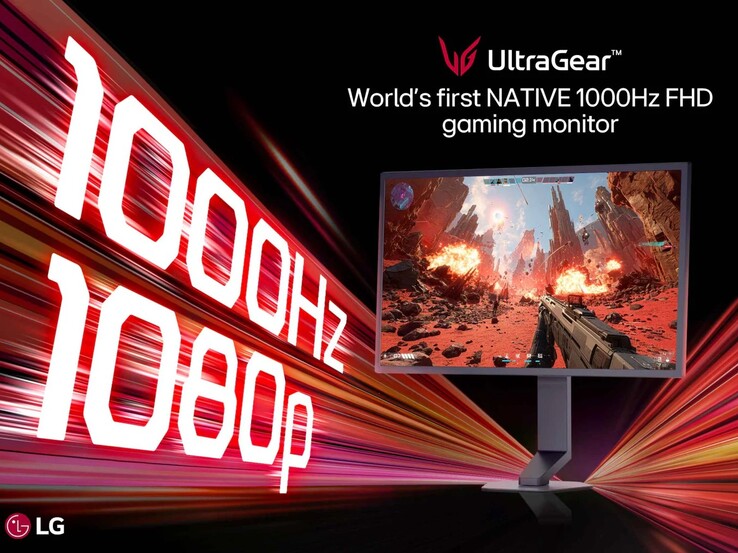 L'UltraGear 25G590B de LG prend en charge une fréquence de 1000 Hz à 1080p.