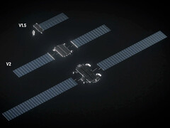 Comparaison de la taille des satellites SpaceX de 3e génération et de 2e génération