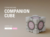 Le teaser du Steam Machine Companion Cube sur le site web de Dbrand, en photo. (Source de l'image : Dbrand) 