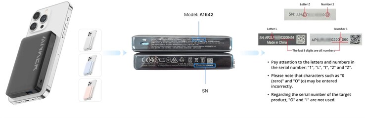 Le Anker MagGo Power Core 10K (A1642) est concerné. (Source de l'image : Anker)