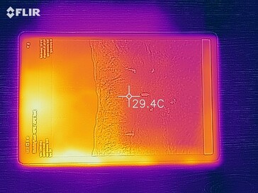 Galaxy Tab S5e - Relevé thermique à l'avant de l'appareil en cas de sollicitations.